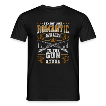 Arme à feu de chasse au pistolet - T-shirt homme - noir - Devant - AI Model Male 178 light (178cm)