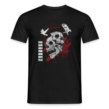 Tattoo Cool Raven Trash - Men's T-Shirt - black - Front - AI Model Male 178 light (178cm)