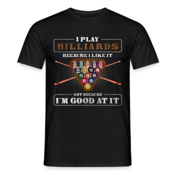 Billiard Hobby Der Meister - Männer T-Shirt - Schwarz - Vorne - AI Model Male 178 light (178cm)