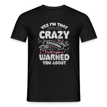 Grand-mère, petit-enfant, famille élargie, grand-mère - T-shirt homme - noir - Devant - AI Model Male 178 light (178cm)