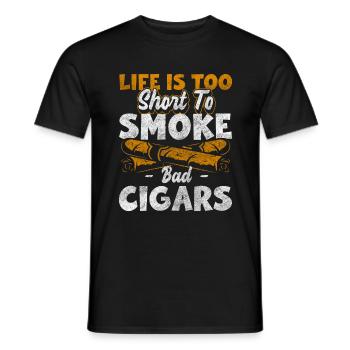 Smoker Hemp Addiction - Men's T-Shirt - black - Front - AI Model Male 178 light (178cm)
