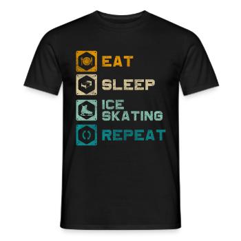 Ice Skaters Ice Rink Hobby Speed Skating - Men's T-Shirt - black - Front - AI Model Male 178 light (178cm)