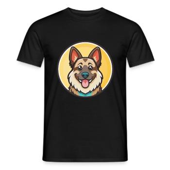 Carpathian Shepherd Dog Breed Funny Cartoon Kawaii - Men's T-Shirt - black - Front - AI Model Male 178 light (178cm)