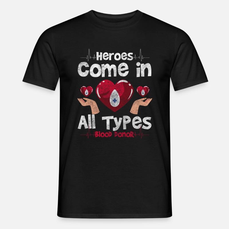 Blutspende Spender Menschen Ehrenamt - Männer T-Shirt - Schwarz