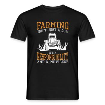 Bauer Farmer Protest - Men's T-Shirt - black - Front - AI Model Male 178 light (178cm)