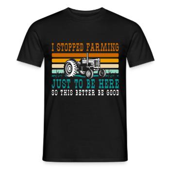 Fermier Fermier Vache - T-shirt homme - noir - Devant - AI Model Male 178 light (178cm)