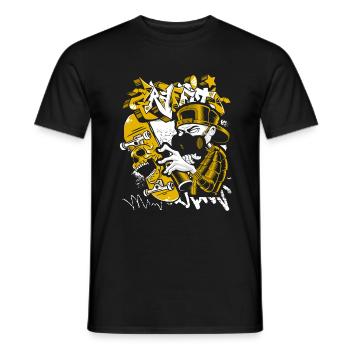 Streetart Zug Hip Hop Cool - Männer T-Shirt - Schwarz - Vorne - AI Model Male 178 light (178cm)