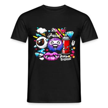 Pulvérisateur de graffitis Boombox - T-shirt homme - noir - Devant - AI Model Male 178 light (178cm)