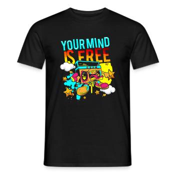 Graffiti rappeur style de rue - T-shirt homme - noir - Devant - AI Model Male 178 light (178cm)