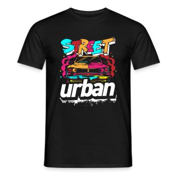 Streetart Zug Rap - Männer T-Shirt - Schwarz - Vorne - AI Model Male 178 light (178cm)