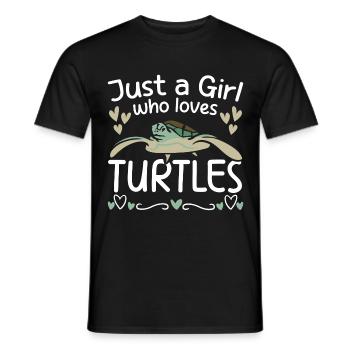 Turtle Sea Turtle Aquarium Species Conservation - Men's T-Shirt - black - Front - AI Model Male 178 light (178cm)