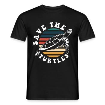 Tortues, Animal de compagnie - T-shirt homme - noir - Devant - AI Model Male 178 light (178cm)