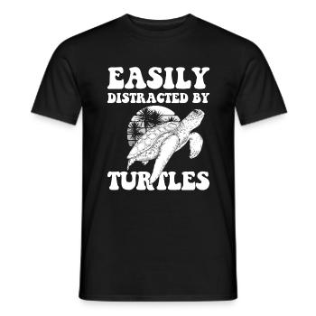 Tortue Animal - T-shirt homme - noir - Devant - AI Model Male 178 light (178cm)