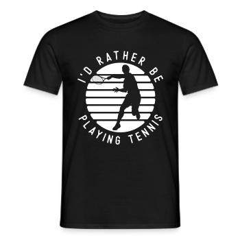 Sport hobby ball schmetterball - Männer T-Shirt - Schwarz - Vorne - AI Model Male 178 light (178cm)