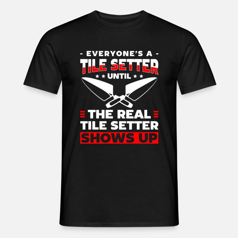 Tiler Construction Worker Ceramics - Men's T-Shirt - black