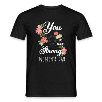 Frauentag Feminismus Gleichberechtigung Feier - Männer T-Shirt - Schwarz - Vorne - AI Model Male 178 light (178cm)