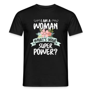 Célébration féministe des femmes - T-shirt homme - noir - Devant - AI Model Male 178 light (178cm)