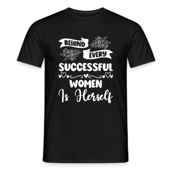 Femme féministe Pouvoir d’émancipation - T-shirt homme - noir - Devant - AI Model Male 178 light (178cm)