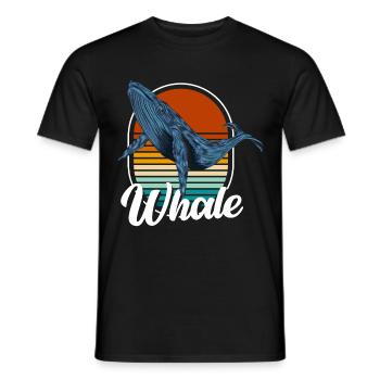 Sea Humpback Whale Sea Life Mammal - Men's T-Shirt - black - Front - AI Model Male 178 light (178cm)