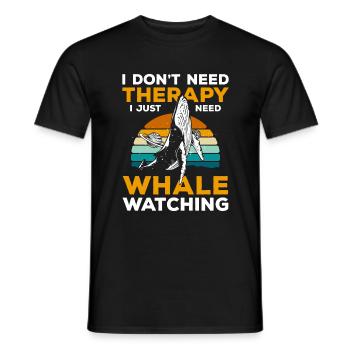 Whales Water Favorite Animal Diving - Men's T-Shirt - black - Front - AI Model Male 178 light (178cm)