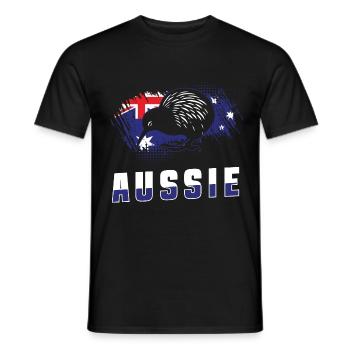 Australia Flag Animals - Men's T-Shirt - black - Front - AI Model Male 178 light (178cm)