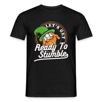 Ireland Shamrock Luck - Men's T-Shirt - black - Front - AI Model Male 178 light (178cm)