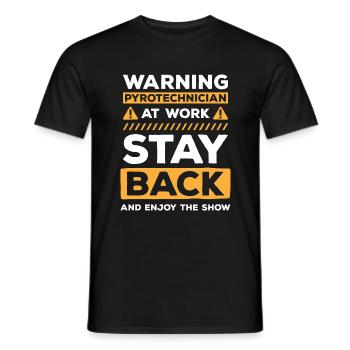 Pyrotechnics Highlight Football Fireworks - Men's T-Shirt - black - Front - AI Model Male 178 light (178cm)
