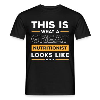 Nutrition Health Gym Goal - Men's T-Shirt - black - Front - AI Model Male 178 light (178cm)
