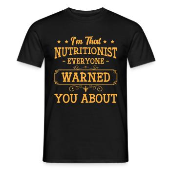 Nutrition Food Profession Dream Figure - Men's T-Shirt - black - Front - AI Model Male 178 light (178cm)
