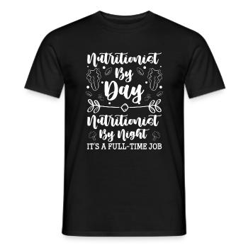 Nutrition Health Job - Men's T-Shirt - black - Front - AI Model Male 178 light (178cm)