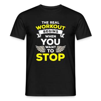 Cross Fitness Sportgerät - Männer T-Shirt - Schwarz - Vorne - AI Model Male 178 light (178cm)