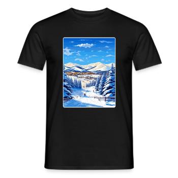 Beaver Creek Ski St Anton Travel Poster Souvenir - Men's T-Shirt - black - Front - AI Model Male 178 light (178cm)