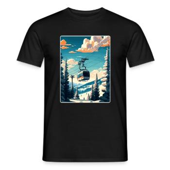 Beaver Creek Ski Reise Poster Souvenir Farbe WPA - Männer T-Shirt - Schwarz - Vorne - AI Model Male 178 light (178cm)