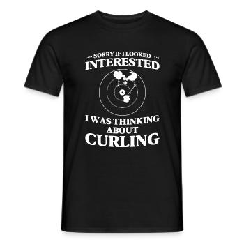 Curler Curling Essuie-glaces Athlètes - T-shirt homme - noir - Devant - AI Model Male 178 light (178cm)