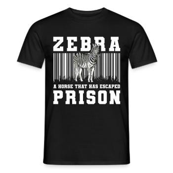 Zebra Stripe Stripe Serengeti Animal Rights Activists - Men's T-Shirt - black - Front - AI Model Male 178 light (178cm)