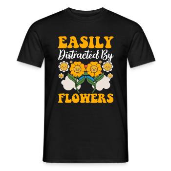 Bouquet Beautiful Green Thumb Couple - Men's T-Shirt - black - Front - AI Model Male 178 light (178cm)