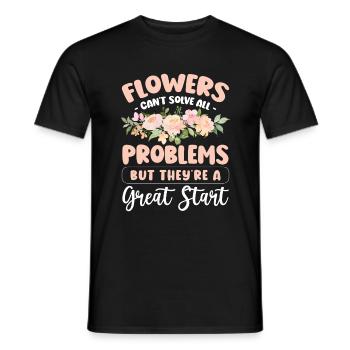 Floral Gift Green Thumb Couple - Men's T-Shirt - black - Front - AI Model Male 178 light (178cm)