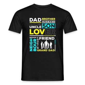 Men Role Model Boyfriend Gift - Men's T-Shirt - black - Front - AI Model Male 178 light (178cm)