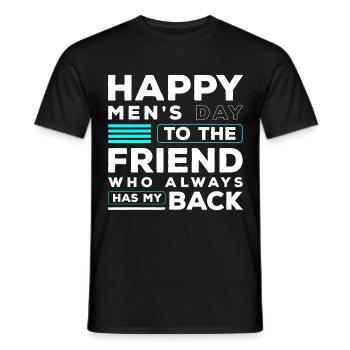 Homme Célébration Barbe Partenaire - T-shirt homme - noir - Devant - AI Model Male 178 light (178cm)