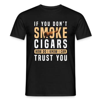 Zigarre Rauchen Kuba Genießer - Männer T-Shirt - Schwarz - Vorne - AI Model Male 178 light (178cm)