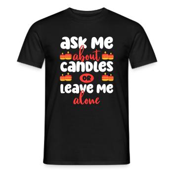 Kerzen Wachs Partner - Männer T-Shirt - Schwarz - Vorne - AI Model Male 178 light (178cm)
