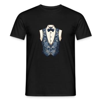 Anzug Ober Kellner Oper Weste - Männer T-Shirt - Schwarz - Vorne - AI Model Male 178 light (178cm)