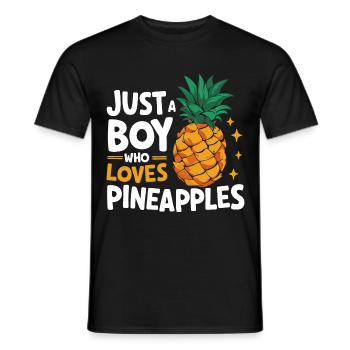 Ananas tropische hawaiianische Frucht - Männer T-Shirt - Schwarz - Vorne - AI Model Male 178 light (178cm)