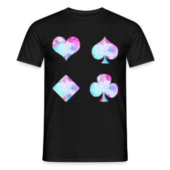 Cartes à jouer - T-shirt homme - noir - Devant - AI Model Male 178 light (178cm)
