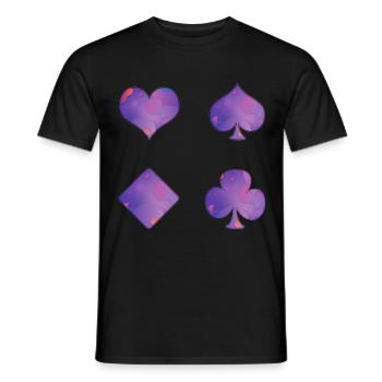 Spielkarten - Männer T-Shirt - Schwarz - Vorne - AI Model Male 178 light (178cm)