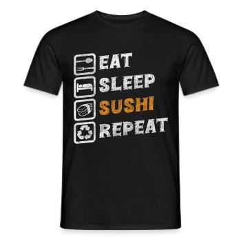 Viande japonaise Délicieux Plat préféré - T-shirt homme - noir - Devant - AI Model Male 178 light (178cm)