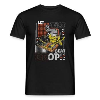 Disc Jockey Music Crowd Life - Men's T-Shirt - black - Front - AI Model Male 178 light (178cm)