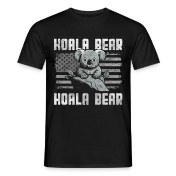 Koala Ours Sauvage Marsupial - T-shirt homme - noir - Devant - AI Model Male 178 light (178cm)