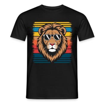 Lion Lion Animal Africa - Men's T-Shirt - black - Front - AI Model Male 178 light (178cm)