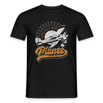 Aviateur d’avion Pilote d’essai - T-shirt homme - noir - Devant - AI Model Male 178 light (178cm)